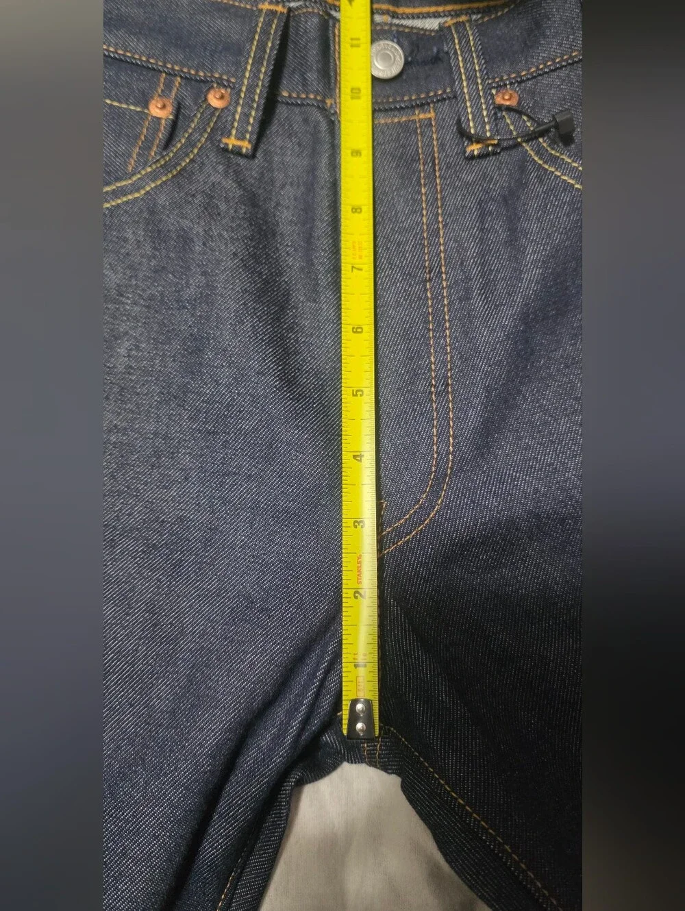 Levis Mens 501 Original Selvedge Jeans Hudson Rigid Dark Wash Size 29 X 30 NWT